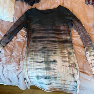 Long Hardtail tie dye stretch shirt
